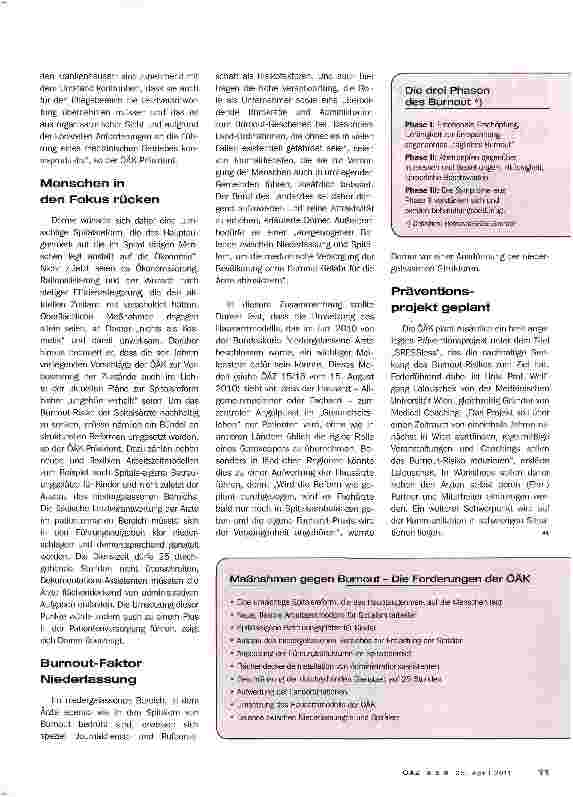 Vorschauseite 2: Kampf gegen das „Ausbrennen