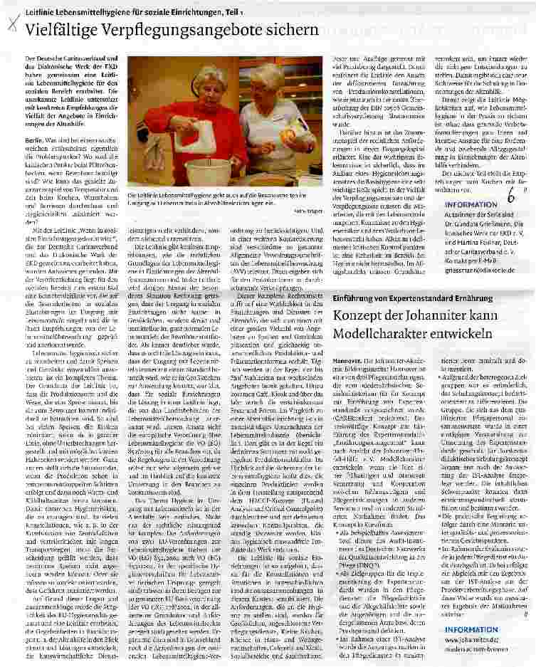Vorschauseite 1: Vielfältige Verpflegungsangebote sichern
