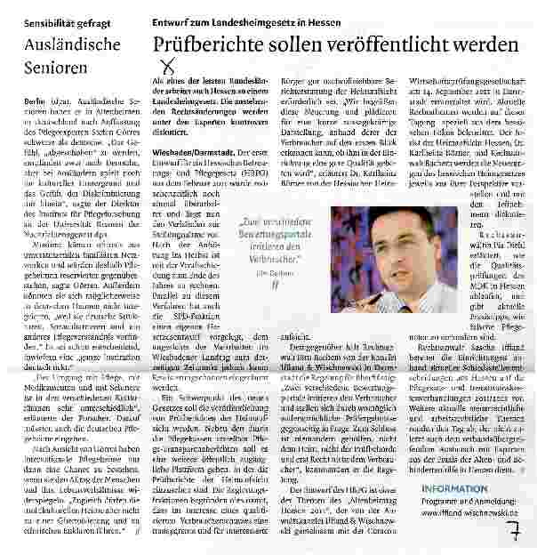 Vorschauseite 1: Prüfberichte sollen veröffentlicht werden