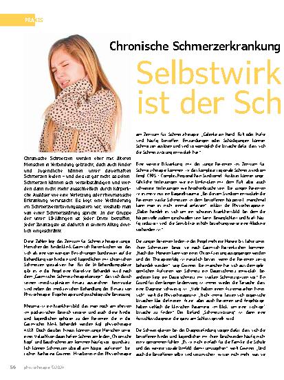 Vorschauseite 1: Chronische Schmerzerkrankung bei jungen Menschen: Selbstwirksamkeit ist der Schlüssel zum Erfolg.