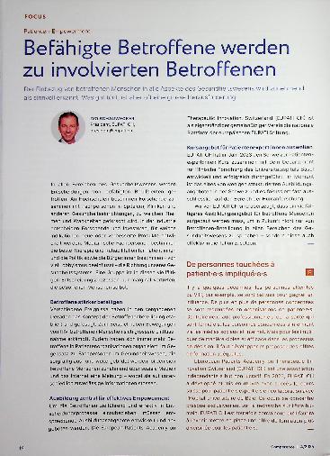 Vorschauseite 1: Befähigte Betroffene werden zu involvierten Betroffenen.