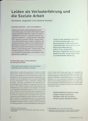 Vorschauseite 1: Leiden als Verlusterfahrung und die Soziale Arbeit Verstehen, begleiten und tröstend handeln