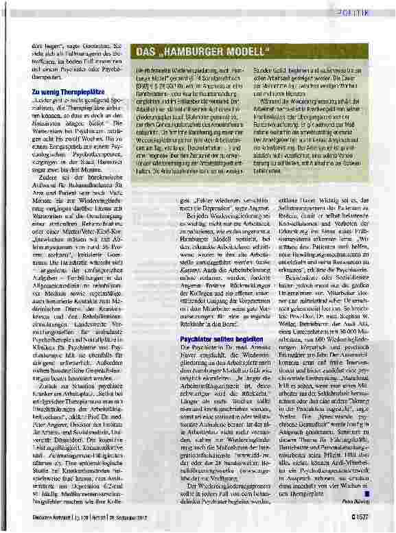 Vorschauseite 2: Frühestmöglich wieder arbeiten