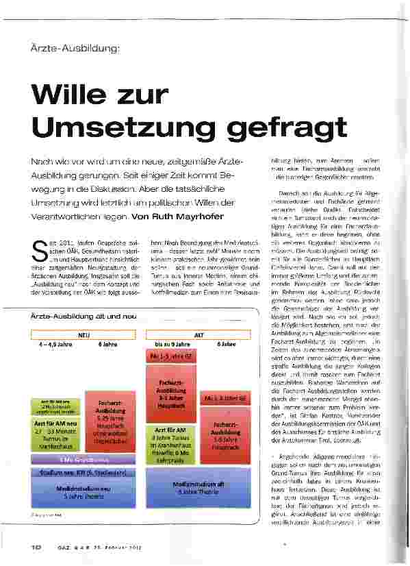 Vorschauseite 1: Wille zur Umsetzung gefragt