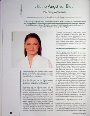 Vorschauseite 1: „Keine Angst vor Blut“ Die Görgner-Methode