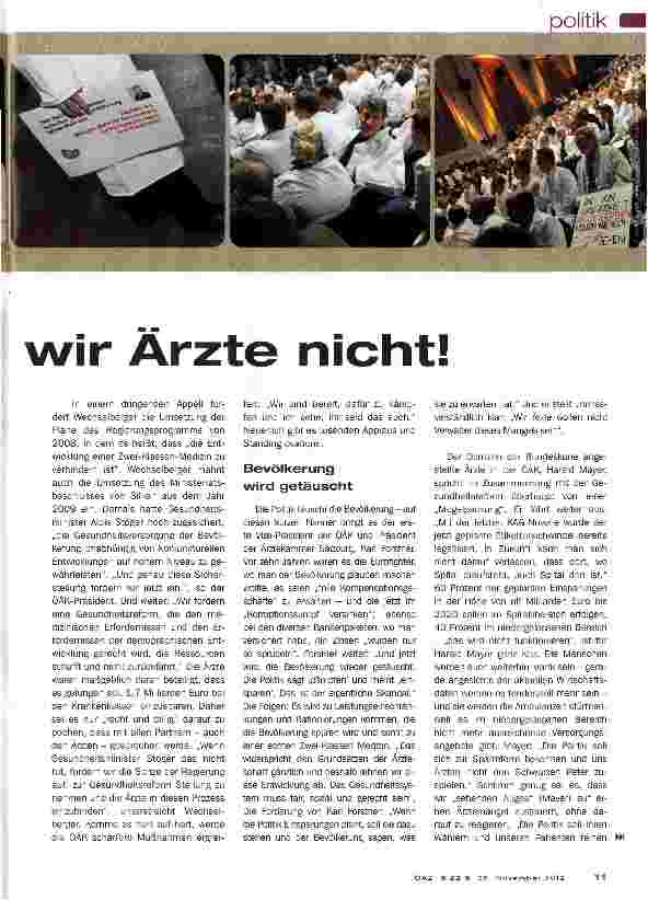 Vorschauseite 2: Diese Reform wollen wir Ärzte nicht!