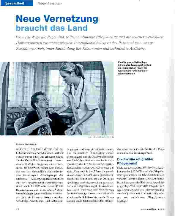 Vorschauseite 1: Neue Vernetzung braucht das Land