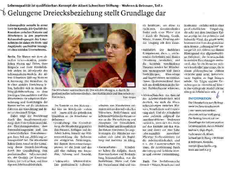 Vorschauseite 1: Gelungene Dreiecksbeziehung stellt Grundlage dar