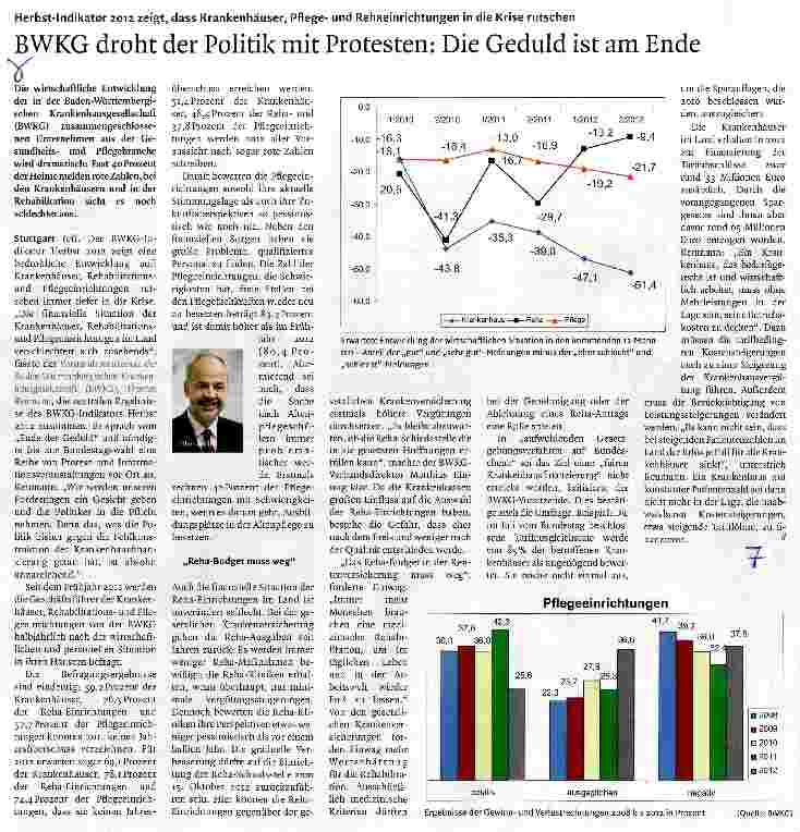 Vorschauseite 1: BWKG droht der Politik mit Protesten: Die Geduld ist am Ende