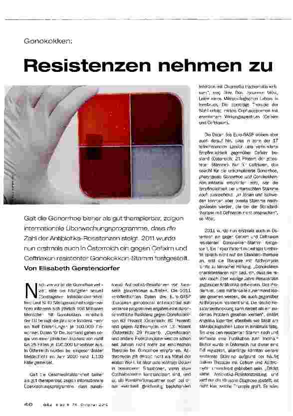Vorschauseite 1: Resistenzen nehmen zu
