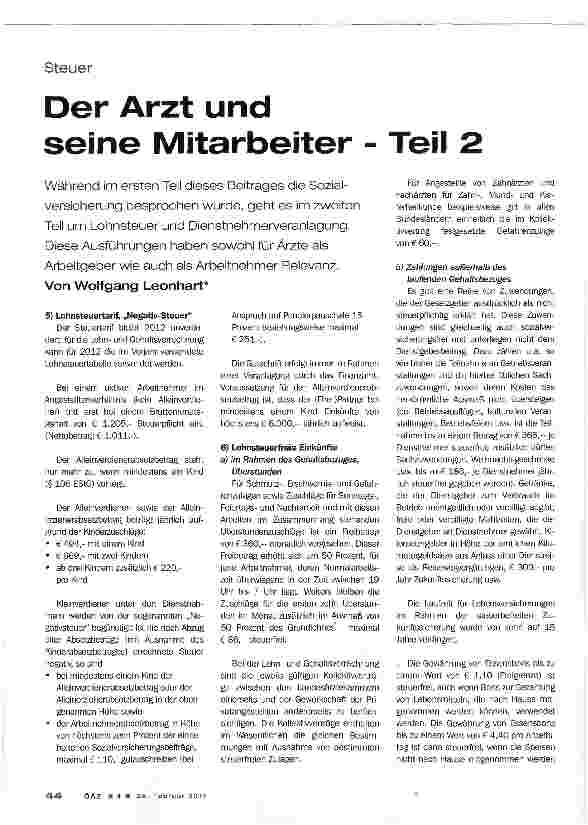 Vorschauseite 1: Der Arzt und seine Mitarbeiter - Teil 2