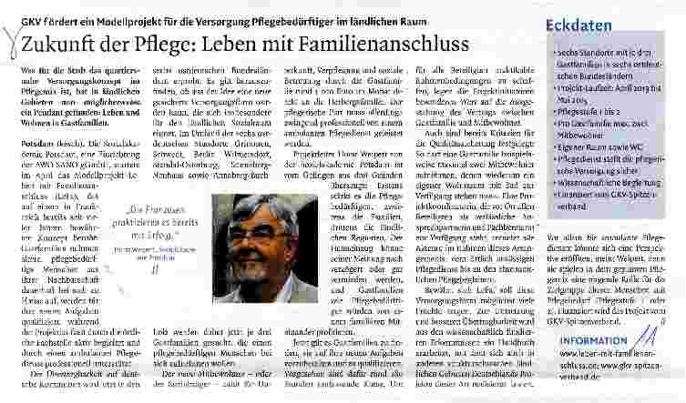 Vorschauseite 1: Zukunft der Pflege: Leben mit Familienanschluss