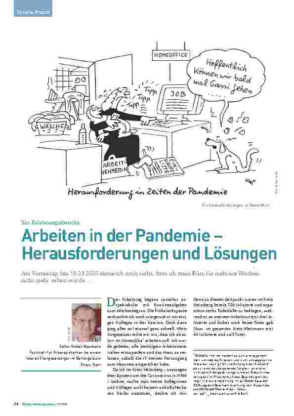 Vorschauseite 1: Ein Erfahrungsbericht: Arbeiten in der Pandemie – Herausforderungen und Lösungen