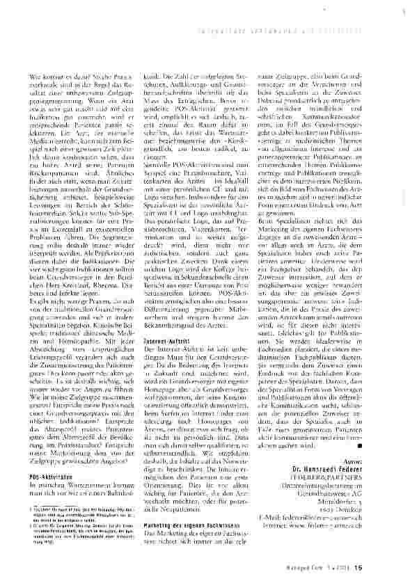 Vorschauseite 2: Marketing in der Arztpraxis
