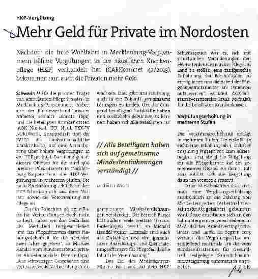 Vorschauseite 1: Mehr Geld für Private im Nordosten