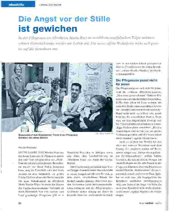 Vorschauseite 1: Die Angst vor der Stille ist gewichen