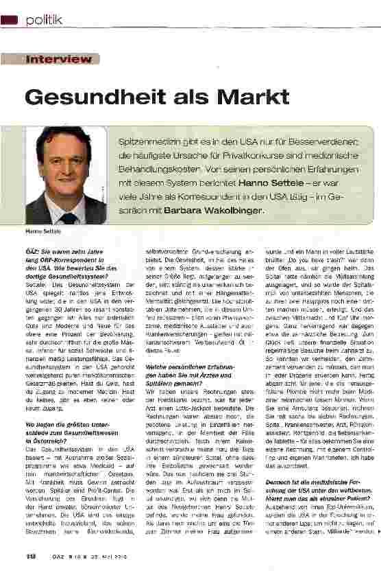 Vorschauseite 1: Gesundheit als Markt