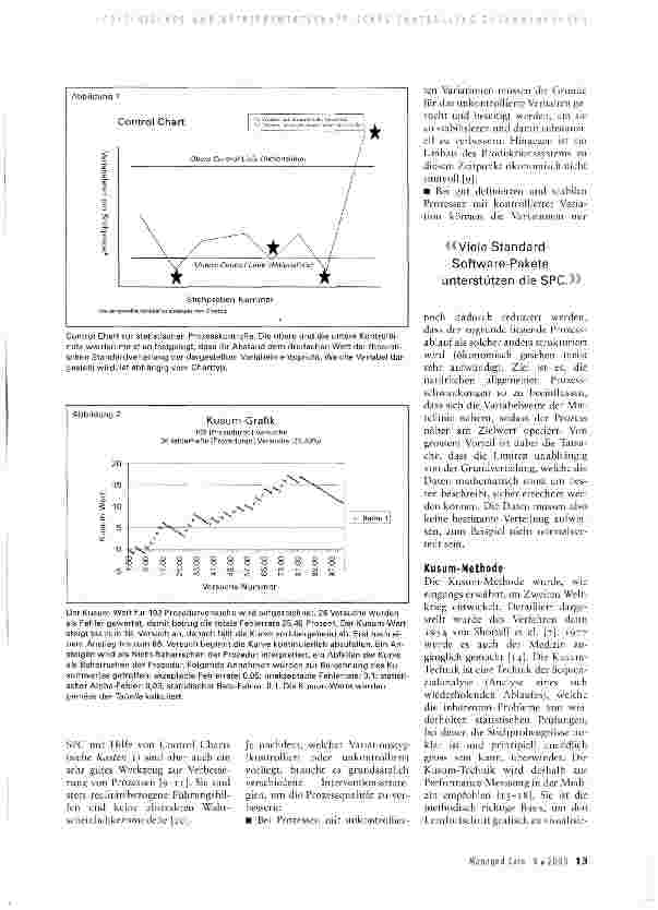 Vorschauseite 3: Statistische Prozesskontrolle und KuSUm-Analyse als Instrumente für prozessorientiertes Controlling in der Medizin