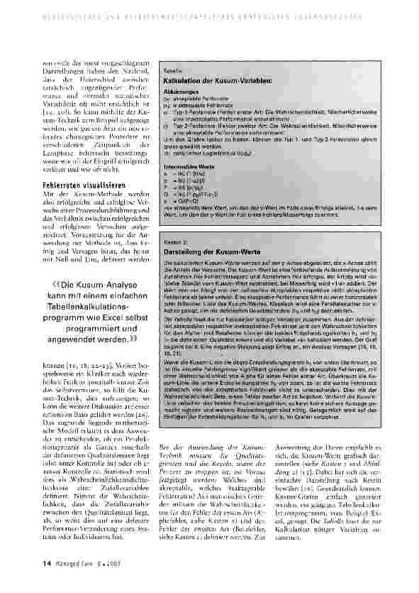Vorschauseite 4: Statistische Prozesskontrolle und KuSUm-Analyse als Instrumente für prozessorientiertes Controlling in der Medizin