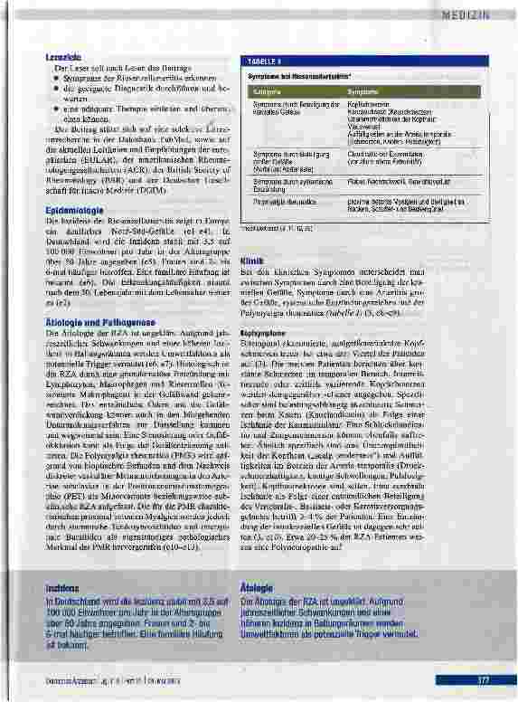 Vorschauseite 2: Diagnose und Therapie der Riesenzellarteriitis