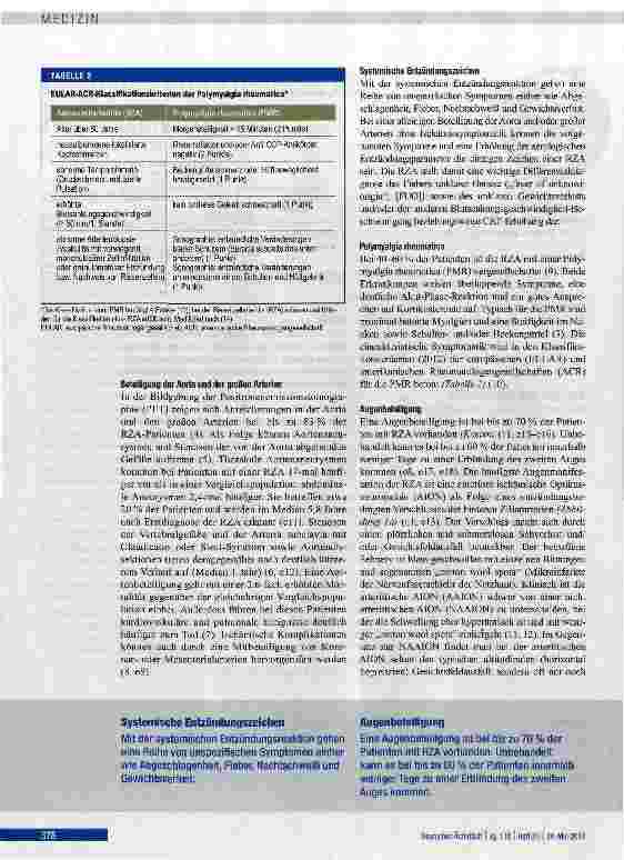 Vorschauseite 3: Diagnose und Therapie der Riesenzellarteriitis