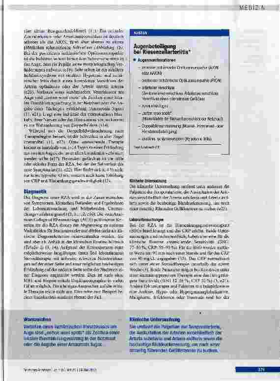 Vorschauseite 4: Diagnose und Therapie der Riesenzellarteriitis