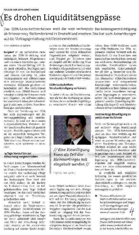 Vorschauseite 1: Es drohen Liquiditätsengpässe