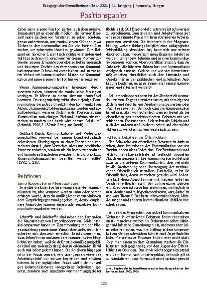 Vorschauseite 5: Heikle Kommunikation in temporären Interaktionssystemen von Lernortkooperation und gesundheitspolitischer Debatte - Eine Gedankenskizze