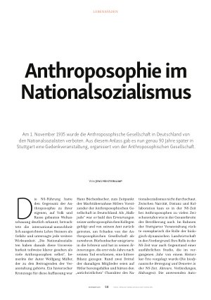 Vorschauseite 1: Anthroposophie im Nationalsozialismus