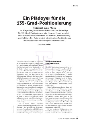 Vorschauseite 2: Ein Plädoyer für die 135-Grad-Positionierung