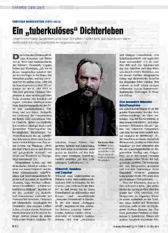 Vorschauseite 1: Ein tuberkulöses Dichterleben