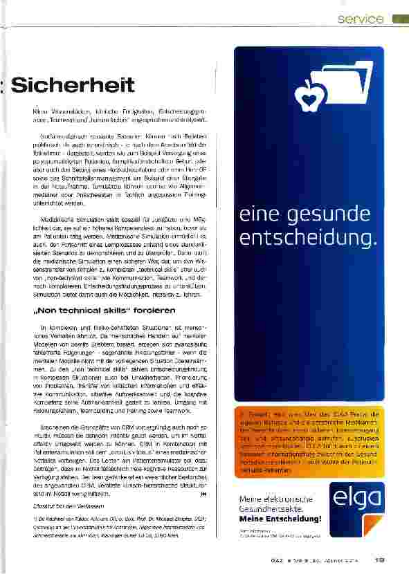 Vorschauseite 2: Medizinische Simulation bringt