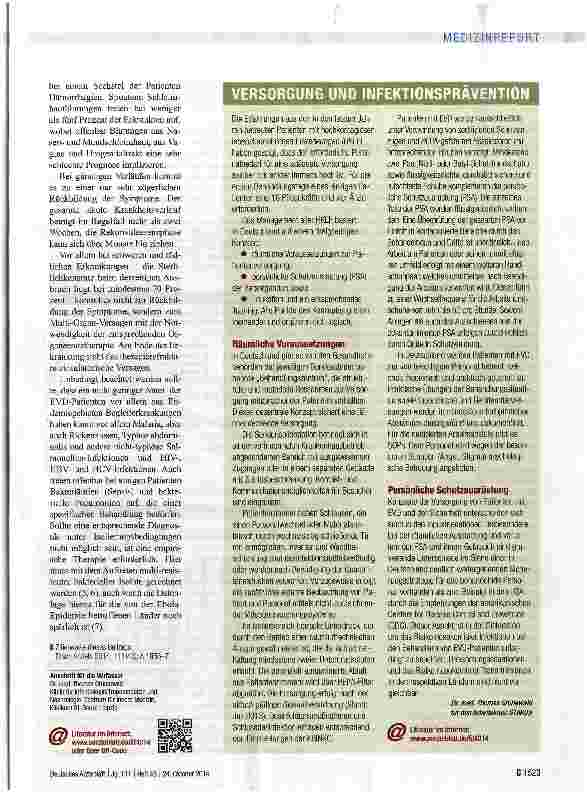Vorschauseite 2: Manifestationsformen der Infektion