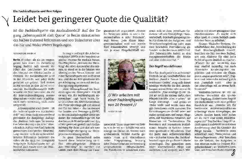 Vorschauseite 1: Leidet bei geringerer Quote die Qualität?