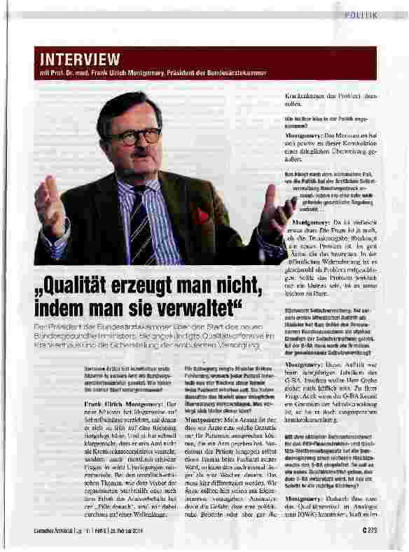 Vorschauseite 1: Qualität erzeugt man nicht, indem man sie verwaltet