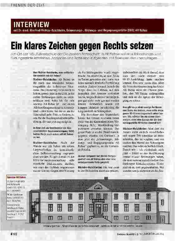 Vorschauseite 1: Ein klares Zeichen gegen Rechts setzen