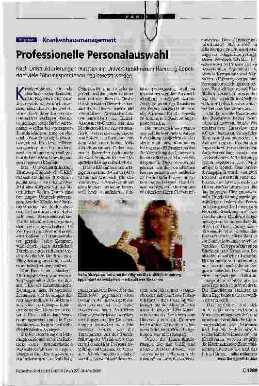 Vorschauseite 1: Professionelle Personalauswahl