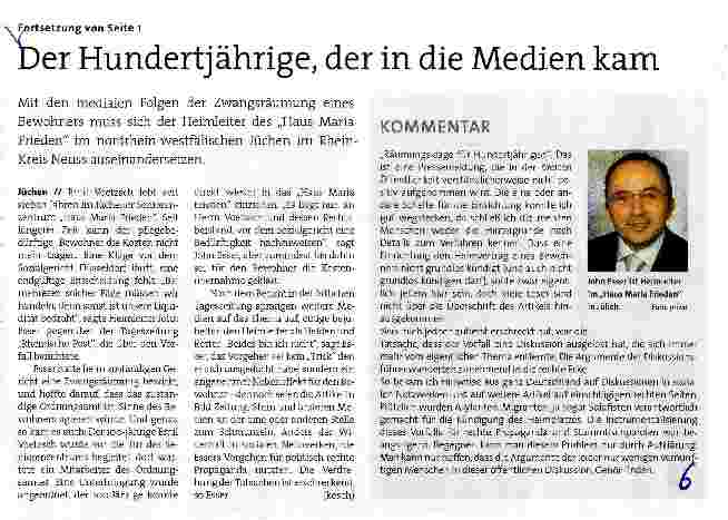 Vorschauseite 1: Der Hundertjährige, der in die Medien kam