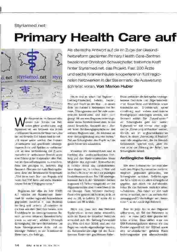 Vorschauseite 1: Primary Health Care auf Steirisch
