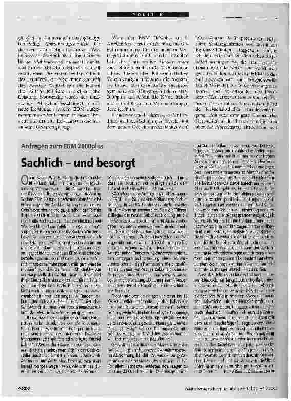 Vorschauseite 3: Jetzt wird abgerechnet - EBM 2000plus