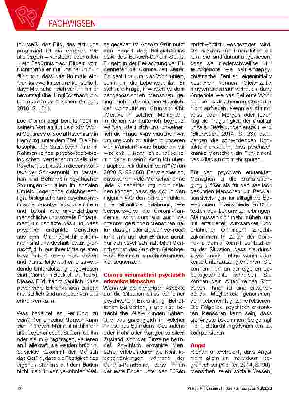 Vorschauseite 5: Unabsehbare langfristige Covid-19-Auswirkungen auf psychisch erkrankte Menschen