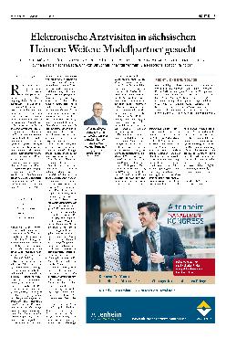 Vorschauseite 1: Elektronische Arztvisiten in sächsischen Heimen: Weitere Modellpartner gesucht.