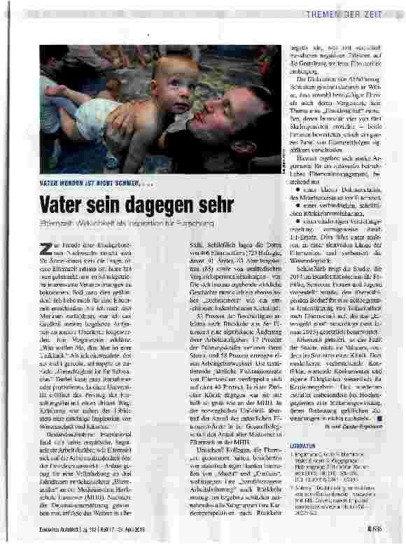 Vorschauseite 1: Vater sein dagegen sehr