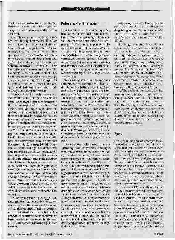 Vorschauseite 5: EvidenzbasierteTherapie der Alzheimer-Erkrankung