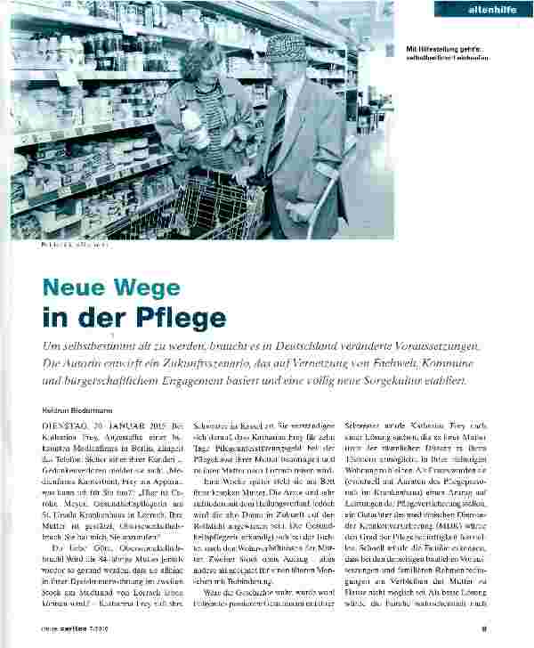 Vorschauseite 1: Neue Wege in der Pflege
