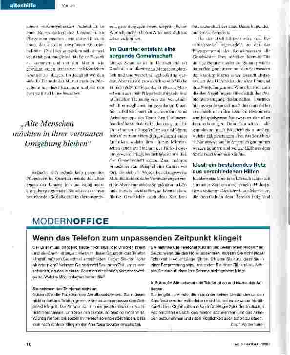Vorschauseite 2: Neue Wege in der Pflege