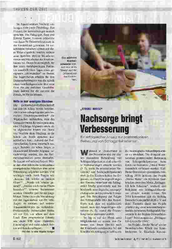 Vorschauseite 1: Nachsorge bringt Verbesserung