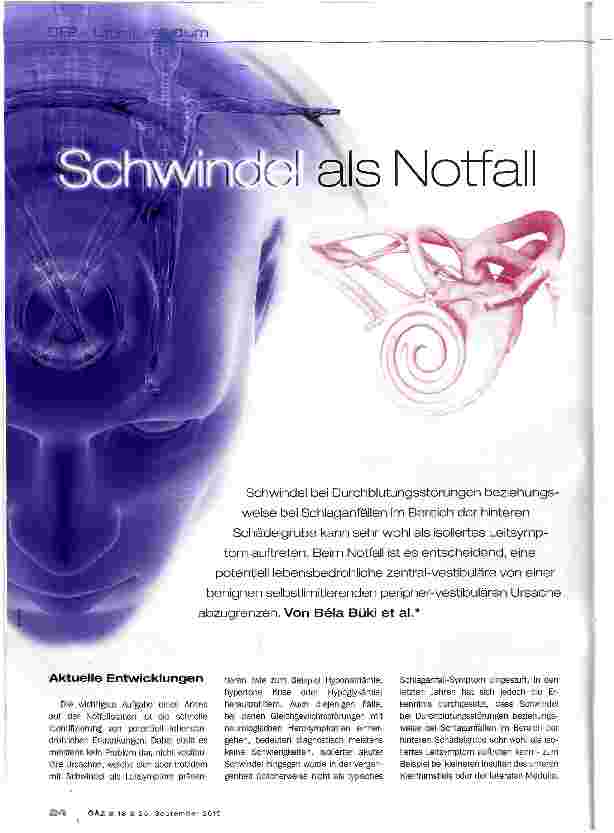 Vorschauseite 1: Schwindel als Notta