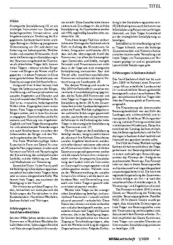 Vorschauseite 2: Schlüsselrolle für freie Träger