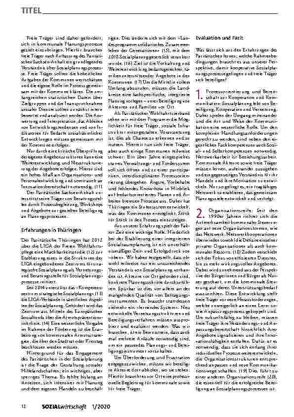 Vorschauseite 3: Schlüsselrolle für freie Träger